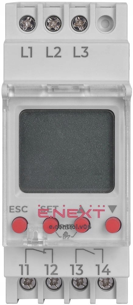 E.NEXT e.control.v06 - Przekaźnik kontroli napięcia trójfazowy cyfrowy