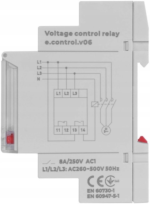 E.NEXT e.control.v06 - Przekaźnik kontroli napięcia trójfazowy cyfrowy