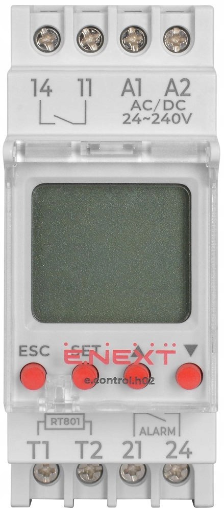 E.NEXT e.control.h02 - Przekaźnik kontroli temperatury termostat 16A AC/DC