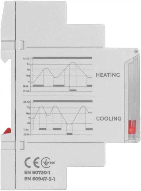 E.NEXT e.control.h02 - Przekaźnik kontroli temperatury termostat 16A AC/DC