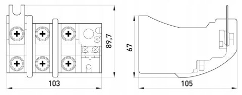 E.NEXT e.industrial.ukh.100.125 - Przekaźnik termiczny 100A regulacja 85-125A