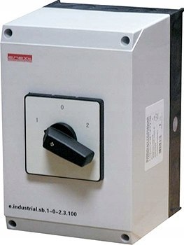 E.NEXT e.industrial.sb.1-0-2.3.63 - Przełącznik pakietowy w obudowie 3P 63A (1-0-2)