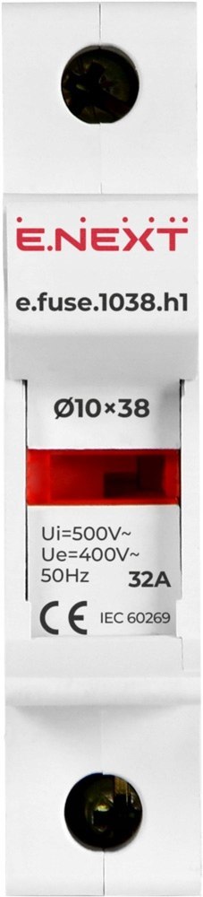 Rozłącznik bezpiecznikowy do wkładek 10x38 1P 32A