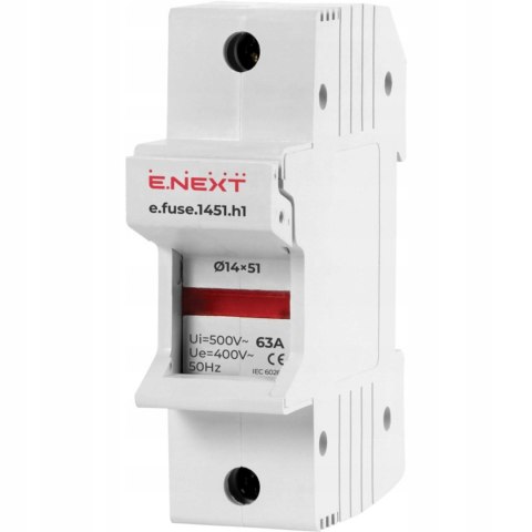 E.NEXT e.fuse.1451.h1 - Rozłącznik bezpiecznikowy do wkładek 14x51 1P 63A