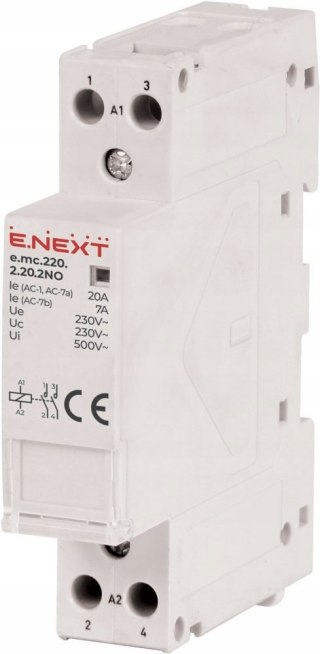 Stycznik modułowy . 2P 20A 2NO 220V