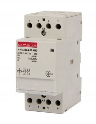 Stycznik modułowy 4P 20A 4NO 220V