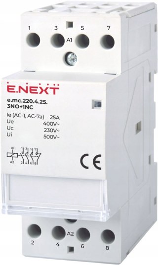 Stycznik modułowy 4P 25A 3NO+1NC 220V