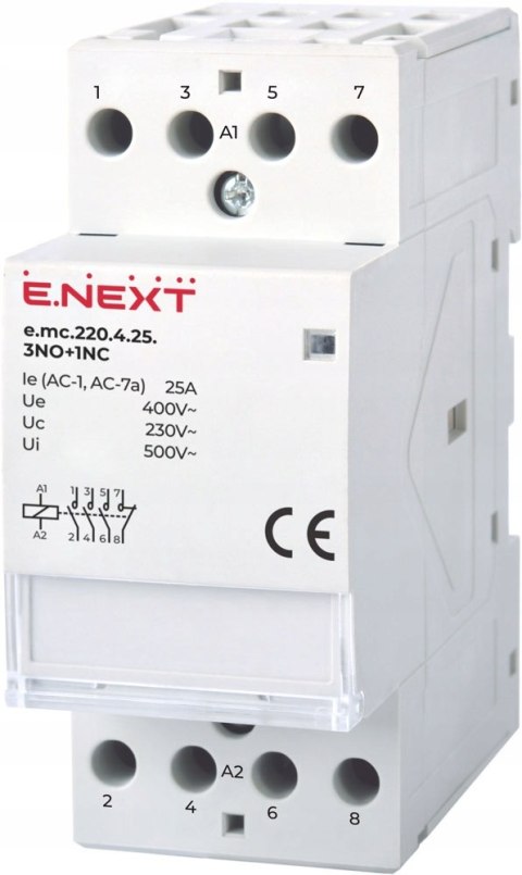 Stycznik modułowy 4P 25A 3NO+1NC 220V