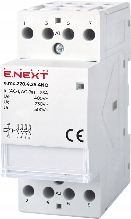Stycznik modułowy 4P 40A 4NO 220V