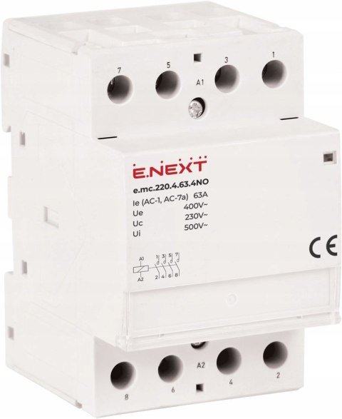 Stycznik modułowy 4P 63A 4NO 220V