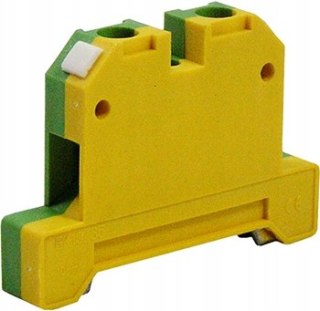 Złączka szynowa 10mm żółto-zielona