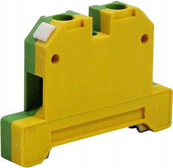 Złączka szynowa 2,5mm żółto-zielona