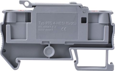 Gniazdo DIN 4mm2 HESI pod bezpiecznik 5x20