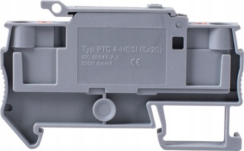 Gniazdo DIN 4mm2 HESI pod bezpiecznik 5x20