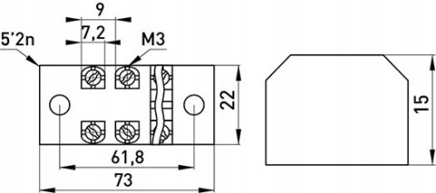 Listwa zaciskowa osłonięta e.tc.protect.15.6 15A 6-biegunowa 400V 1 sztuka