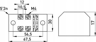Listwa zaciskowa osłonięta e.tc.protect.35.4 35A 4-biegunowa 400V 1 sztuka