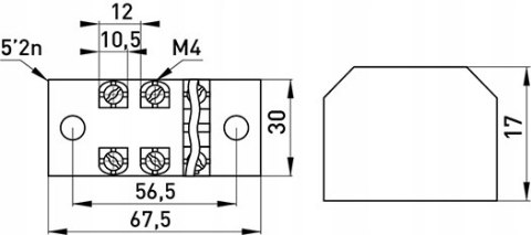 Listwa zaciskowa osłonięta e.tc.protect.35.4 35A 4-biegunowa 400V 1 sztuka
