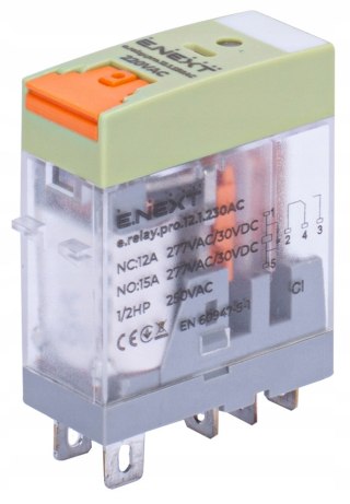 Przekaźnik pośredni e.relay.pro 12A 1 grupa 1p cewka 230V AC