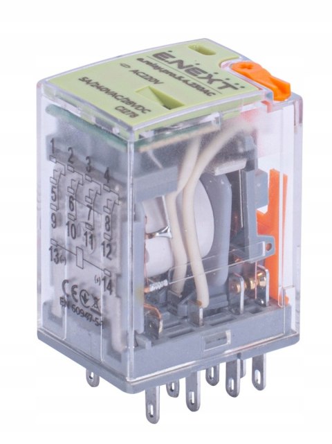 E.NEXT e.relay.pro.5.4.230AC - Przekaźnik pośredni e.relay.pro 5A 4 grupy 4p cewka 230V AC