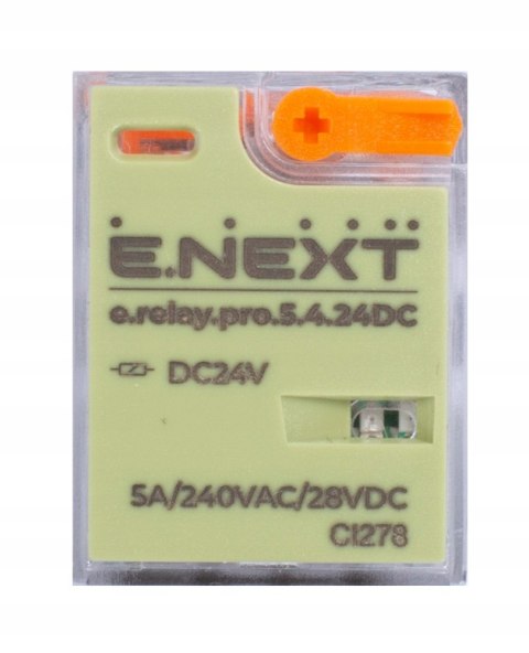 E.NEXT e.relay.pro.5.4.24DC - Przekaźnik pośredni e.relay.pro 5A 4 grupy 4p cewka 24V DC