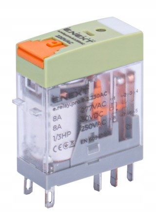 E.NEXT e.relay.pro.8.2.230AC - Przekaźnik pośredni e.relay.pro 8A 2 grupy 2p cewka 230V AC