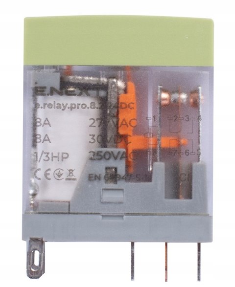 E.NEXT e.relay.pro.8.2.24DC - Przekaźnik pośredni e.relay.pro 8A 2 grupy 2p cewka 24V DC
