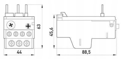 E.NEXT e.industrial.ukh.22.1,6 - Przekaźnik termiczny max prąd 22A, zakres 1-1,6A