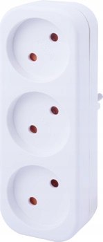 Rozgałęźnik złodziejka 3X gniazda 10A trójnik BEZ uziemienia BABY protect