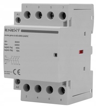 E.NEXT e.mc.pro.4.40.4NO.24DC - Stycznik modułowy e.mc.pro 40A 4P 4NO cewka 24V DC