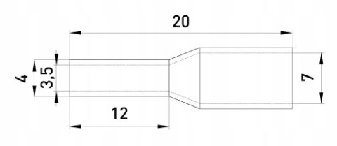 E.NEXT e.terminal.stand.e6012.blue - Tulejka izolowana 6mm2 dł=12 niebieska 100 szt.