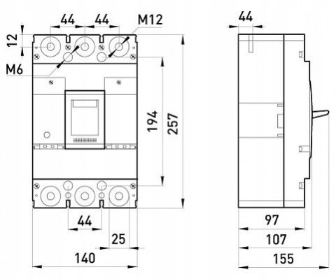 E.NEXT e.industrial.ukm.400S.400 - Wyłącznik rozłącznik MOCY kompaktowy 400A DPX